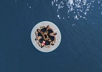 Фотография Надувной круглый бассейн-платформа для открытой воды из ткань AIRDECK (DROP STITCH) ТаймТриал
