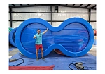 Фотография "MEGACHILL" - надувная фигурная платформа с сеткой для отдыха на воде из ткань AIRDECK (DROP STITCH) ТаймТриал