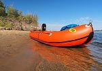 Фотография "ПУШКА-380 ЛАЙТ" - рыболовная моторно-гребная лодка из ТПУ с надувным дном НДНД и транцем под мотор из ткань ТПУ (TPU) 420D ткань ТПУ (TPU) 840D ТаймТриал