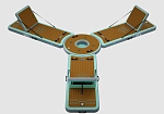 Фотография Надувной лежак для плавающего лаунж-бара для отдыха на воде из ткань AIRDECK (DROP STITCH) ТаймТриал