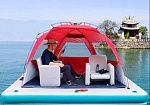 Фотография Надувная платформа для отдыха на воде с палаткой из ткань AIRDECK (DROP STITCH) ТаймТриал