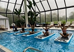 Фотография "ЙОГАПЛОТ" - надувной водный плот для занятий йогой на воде, аквафитнеса из ткань AIRDECK (DROP STITCH) ТаймТриал