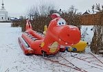 Фотография "ДРАКОН-ДАБЛ" - надувные зимние, водные сани дубль-банан для катания за снегоходом или квадроциклом из ткань ПВХ (PVC) ТаймТриал