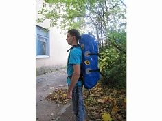 Фотография Герморюкзак (драйбег) 120 литров  - водонепроницаемый рюкзак из ПВХ для сплава, рыбалки из ткань ПВХ (PVC) ТаймТриал