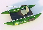 Фотография "АТОЛЛ" - надувной рыболовный катамаран ПВХ для рыбалки из ткань ПВХ (PVC) ТаймТриал