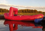 Фотография "ВОЛНОТРОН" - спасательная моторная лодка ПВХ (моторафт) с надувным дном НДНД из ткань ПВХ (PVC) ткань ТПУ (TPU) 840D ТаймТриал