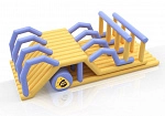 Фотография Надувной развлекательный комплекс «Полоса препятствий» из ткань ПВХ (PVC) ТаймТриал