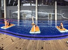 Фотография "ЙОГАПЛОТ" - надувной водный плот для занятий йогой на воде, аквафитнеса из ткань AIRDECK (DROP STITCH) ТаймТриал