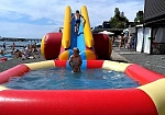 Фотография "ВОЛНА" - надувная водная горка детская с бассейном из ткань ПВХ (PVC) ТаймТриал