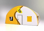 Фотография Пневмокаркасный надувной модуль (палатка) для отдыха после спортивных соревнований из ткань ПВХ (PVC) ТаймТриал