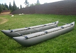 Фотография "К-400" - надувной туристический сплавной катамаран для сплава из ткань ПВХ (PVC) ТаймТриал