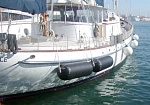 Фотография Надувной (пневматический) защитный швартовый, причальный кранец (баллон) для швартовки катера, яхты, лодки из ткань ПВХ (PVC) ТаймТриал