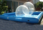 Фотография Надувной квадратный  с надувным бортом бассейн для детей, взрослых из ткань ПВХ (PVC) ТаймТриал