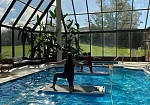 Фотография "ФИТНЕСПЛОТ" - надувной мобильный акваплот для занятий аквафитнесом в бассейне на воде из ткань AIRDECK (DROP STITCH) ТаймТриал