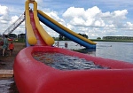 Фотография "ВИКТОРИЯ" - надувная водная горка с бассейном на пляж из ткань ПВХ (PVC) ТаймТриал