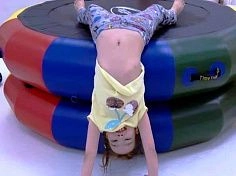 Фотография Надувной детский спортивный круглый многофункциональный батут из ткань ПВХ (PVC) ТаймТриал