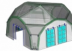 Фотография Надувная пневмокаркасная палатка-укрытие для военной техники из ткань ПВХ (PVC) ТаймТриал