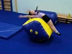 Фотография Надувной гимнастический фляк-тренер «Лимон» из ткань ПВХ (PVC) ТаймТриал