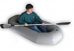 Фотография "КРОХАЛЬ" - одноместная легкая надувная рыболовная гребная лодка для рыбалки, охоты из ПВХ (PVC) ТПУ (TPU) 210D ТПУ (TPU) 420D ТаймТриал