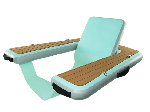 Надувное бескаркасное кресло для отдыха на воде
