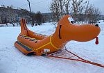 Фотография "ПЛУТО-ДАБЛ" - надувные зимние, водные сани дубль-банан для катания за снегоходом, квадроциклом, катером из ПВХ (PVC) ТаймТриал