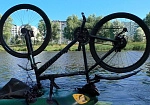 Фотография Набор для крепления велосипеда на надувную байдарку, каяк, лодку ПВХ из OXFORD (ОКСФОРД) ТаймТриал