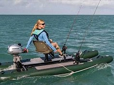 Фотография "ФИШМАРАН" - надувной рыболовный катамаран из AIRDECK с транцем под мотор для рыбалки из AIRDECK (DWF, DROP STITCH) ТаймТриал