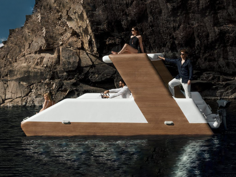 Фотография "ЛЮКС" - прогулочный многокорпусный надувной катер-катамаран из AirDeck (воздушная палуба) из ткань AirDeck ПВХ (воздушная палуба) ткань AirDeck ТПУ (воздушная палуба) ТаймТриал