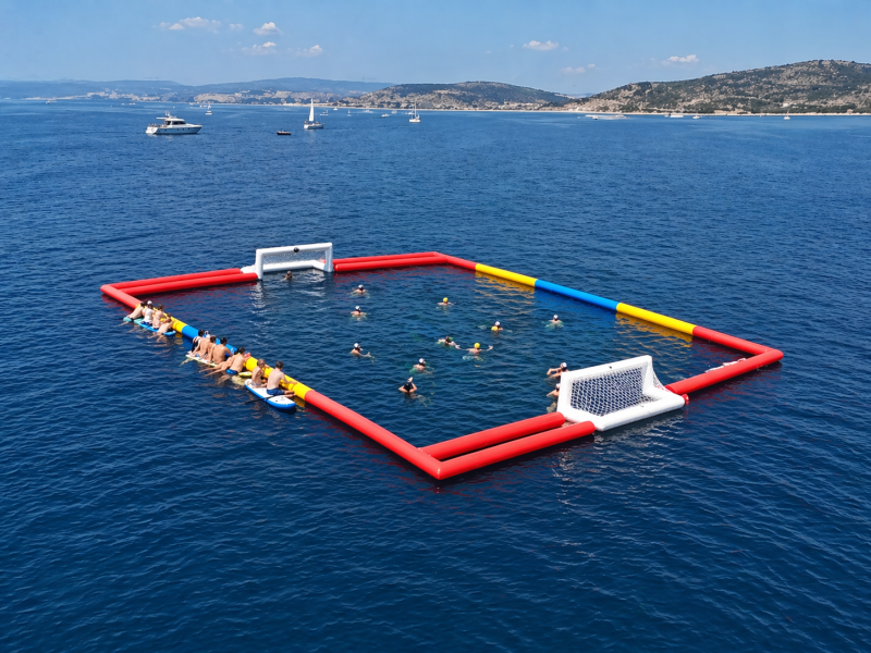 Фотография Надувное мобильное пневмокаркасное поле для водного поло из ткань ПВХ ТаймТриал