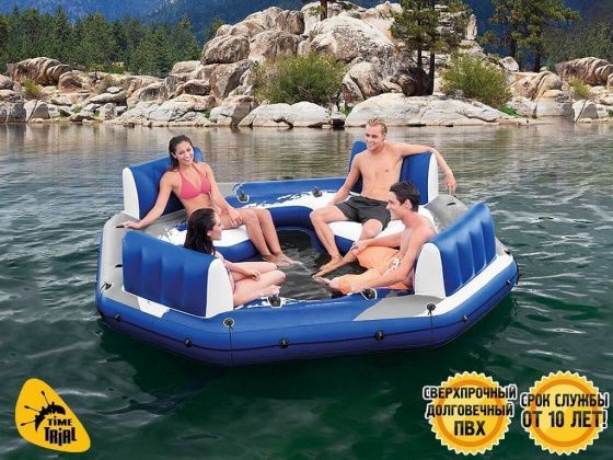Фотография Надувная платформа для отдыха, купания и развлечения на воде «Island2» из ПВХ ТаймТриал