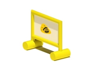 Надувной проекционный экран с надувными ножками для мобильного кинотеатра