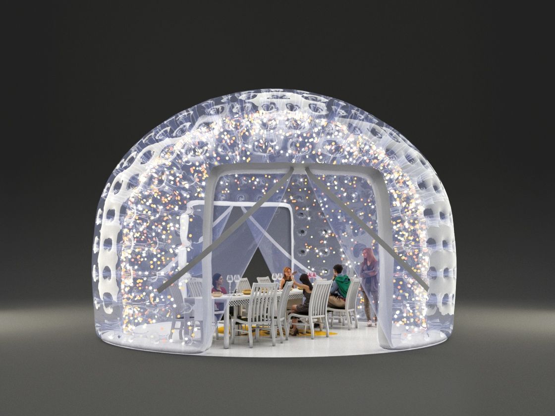 Фотография Надувной шатер-зорб для праздничных мероприятий «CASTLE» из ТПУ 0,7 мм ТаймТриал