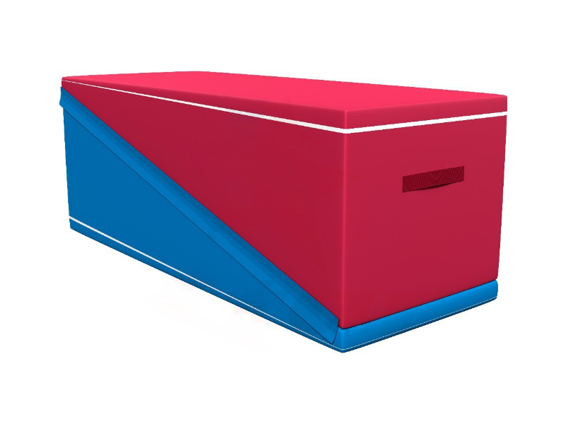 Фотография "ДВОЙНОЙ ТРЕУГОЛЬНИК" - Мягкий модуль для гимнастики для использования в спортивном зале детского сада, школы или спортивного клуба для детей и подростков из ткань ПВХ (PVC) ТаймТриал