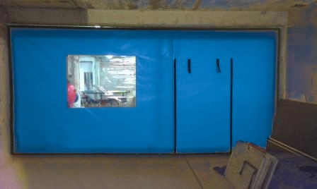 Надувная стена для ремонтных работ и быстрого возведения перегородок