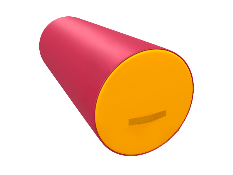 Фотография "ЦИЛИНДР СРЕДНИЙ УВЕЛИЧЕННЫЙ" - Мягкий модуль для гимнастики для использования в спортивном зале детского сада, школы или спортивного клуба для детей и подростков из ткань ПВХ (PVC) ТаймТриал