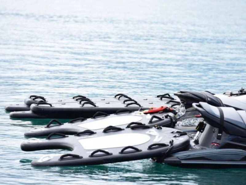 Фотография Надувная мобильная палуба для гидроцикла из AirDeck (надувная палуба) из ткань AirDeck ПВХ (воздушная палуба) ткань AirDeck ТПУ (воздушная палуба) ТаймТриал