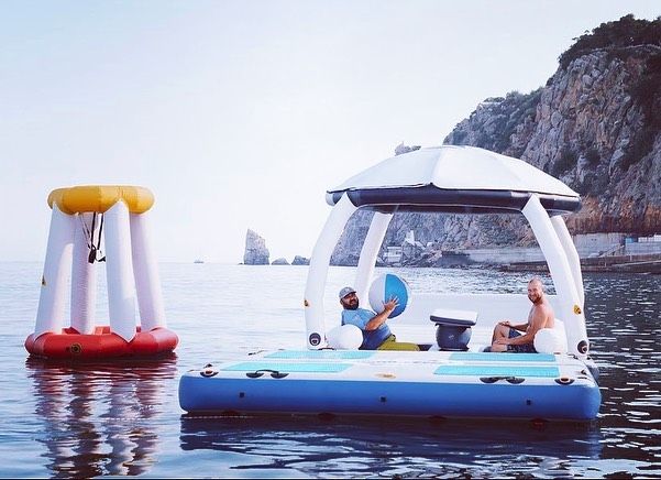Надувной причал-платформа "MegaRaft" для отдыха, купания и развлечений на воде из AIRDECK (DWF) ТаймТриал