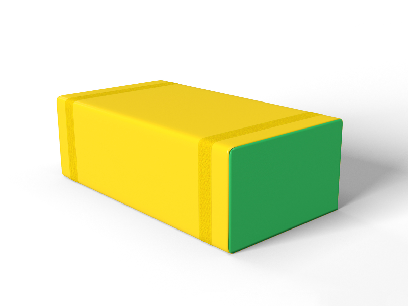 Фотография "МАЛЕНЬКИЙ ПРЯМОУГОЛЬНИК" - Мягкий модуль для гимнастики для использования в спортивном зале детского сада, школы или спортивного клуба для детей и подростков из ткань ПВХ (PVC) ТаймТриал