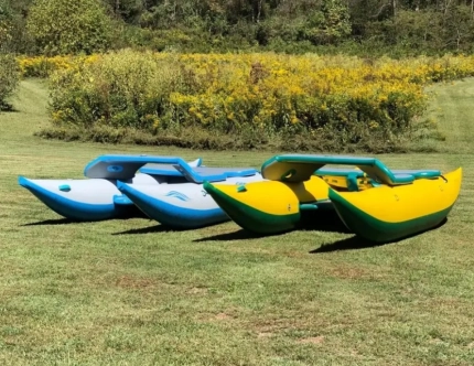 Надувной сплавной катамаран с надувной рамой и палубой AirDeck для сплава