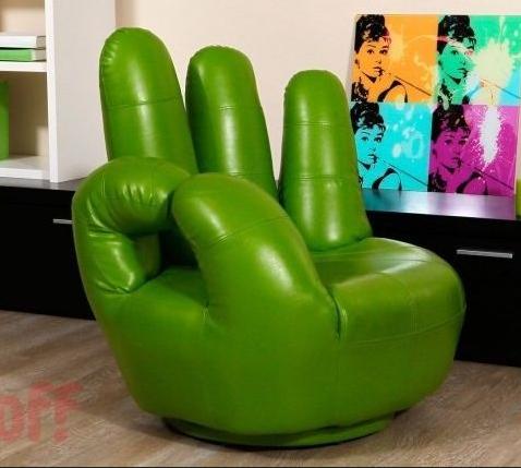 Фотография Надувное оригинальное мобильное кресло "КИСТЬ" из ПВХ ТаймТриал