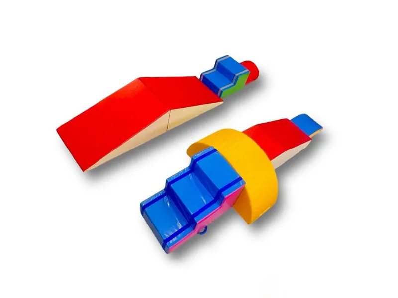 Фотография "ПОЛОСА ПРЕПЯТСТВИЙ МАКСИ" - Набор мягких модулей гимнастических для использования в спортивном зале детского сада, школы или спортивного клуба для детей и подростков из ткань ПВХ (PVC) ТаймТриал