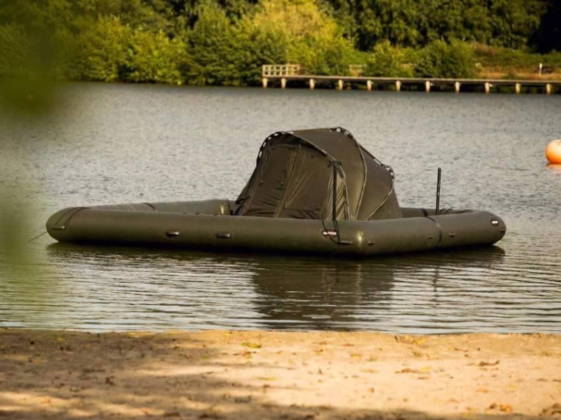 Фотография Надувной плот, рыболовная платформа с транцем для рыбалки, охоты и отдыха из ткань ПВХ ТаймТриал