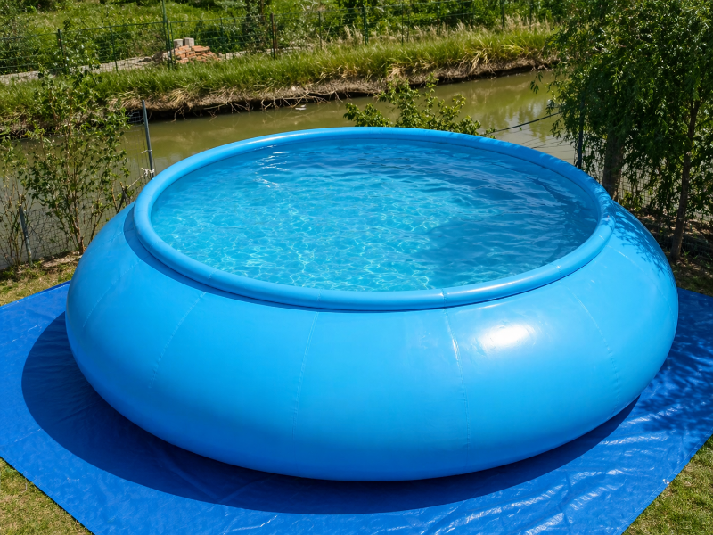 Фотография Круглый мобильный надувной бассейн для отдыха из ткань AirDeck ПВХ (воздушная палуба) ткань AirDeck ТПУ (воздушная палуба) ТаймТриал