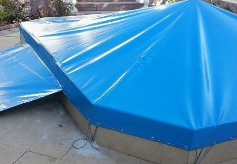 Укрывной тент из ПВХ для бассейна от дождя, снега, листвы