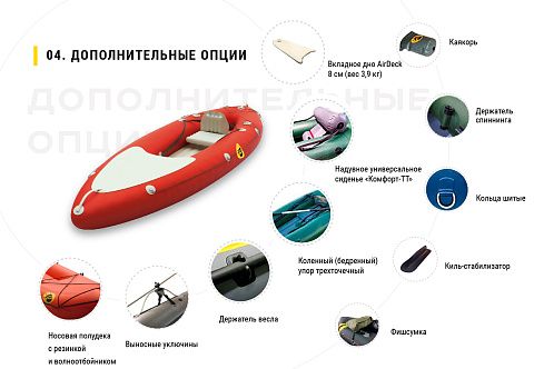 &quot;ВАРВАР ЛАЙТ-340&quot; - одноместный надувной каяк (байдарка) из ТПУ с надувным дном с самоотливом