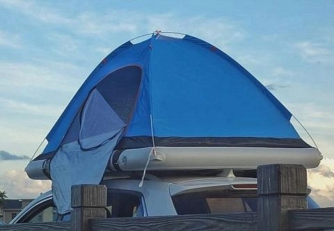 Надувная платформа под палатку на крышу автомобиля