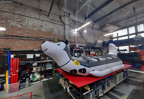 &quot;ХАСКИ-ДАБЛ&quot; - надувные буксируемые зимние, водные сани дубль-банан для катания за снегоходом, квадроциклом, катером