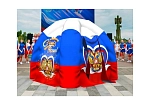 Фотография Надувная пневмокаркасная мобильная герметичная палатка "Триколор Премиум" для выставок и мероприятий из ткань ПВХ (PVC) ТаймТриал