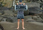 Фотография "ДАБЛШТАНГА" - спортивная регулируемая водоналивная/насыпная штанга из ПВХ для тренажерного зала для тренировки кора, для спорта, фитнеса, кросфита из ткань ПВХ ТаймТриал
