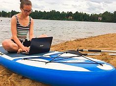 Фотография Надувная доска для серфинга "TimeTrial SUP Прогулочный 10,6'" (сапборд) из AIRDECK (DWF) ТаймТриал